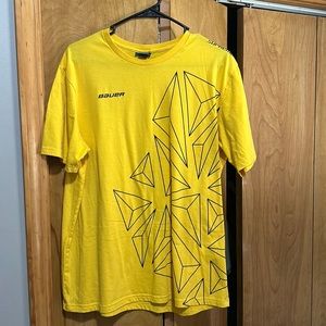 Large yellow Bauer Supreme short sleeve shirt